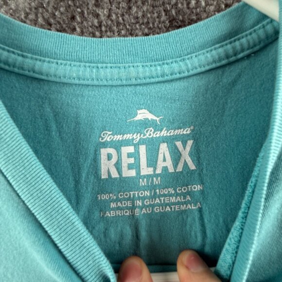 Tommy Bahama Relax Graphic T Shirt Blue Logo Tequila Graphic Alcohol Medium - Picture 10 of 10